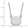 Auburn Small (1/2 Inch) Pendant w/Necklace (14k White Gold) view 2