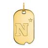 Sterling Silver w/GP LogoArt Navy Small Dog Tag view 1
