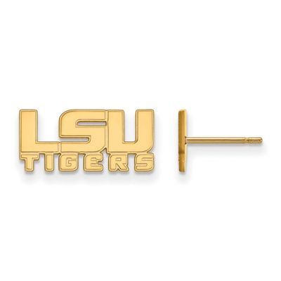 LSU Extra Small (3/8 Inch) Post Earrings (14k Yellow Gold)