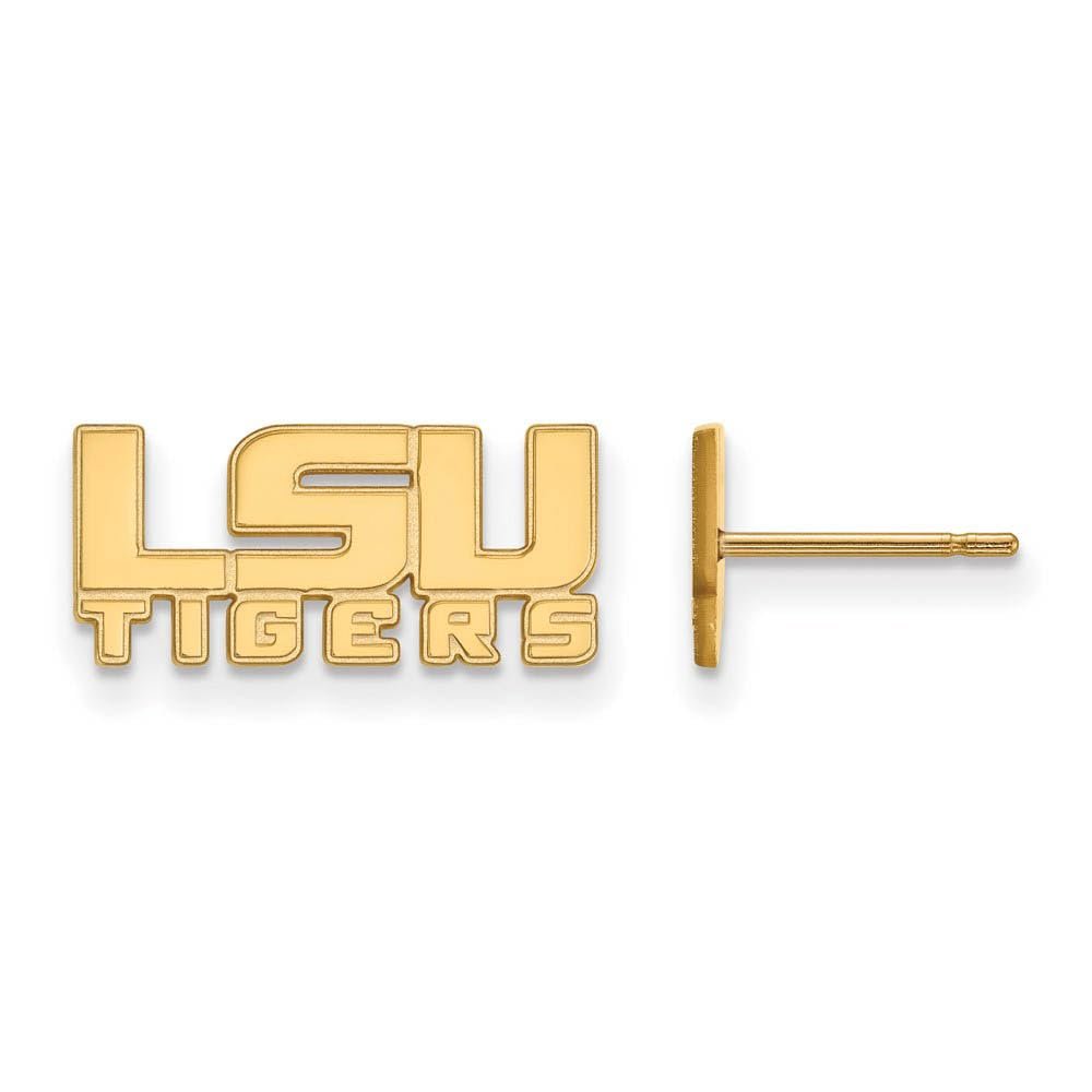 LSU Extra Small (3/8 Inch) Post Earrings (14k Yellow Gold)