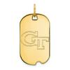Sterling Silver w/GP LogoArt Georgia Institute of Technology Small Dog Tag view 1