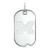 Sterling Silver LogoArt Michigan (Univ Of) Small Dog Tag view 1