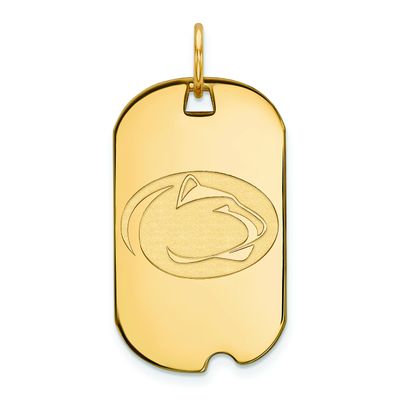 Sterling Silver w/GP LogoArt Penn State University Small Dog Tag