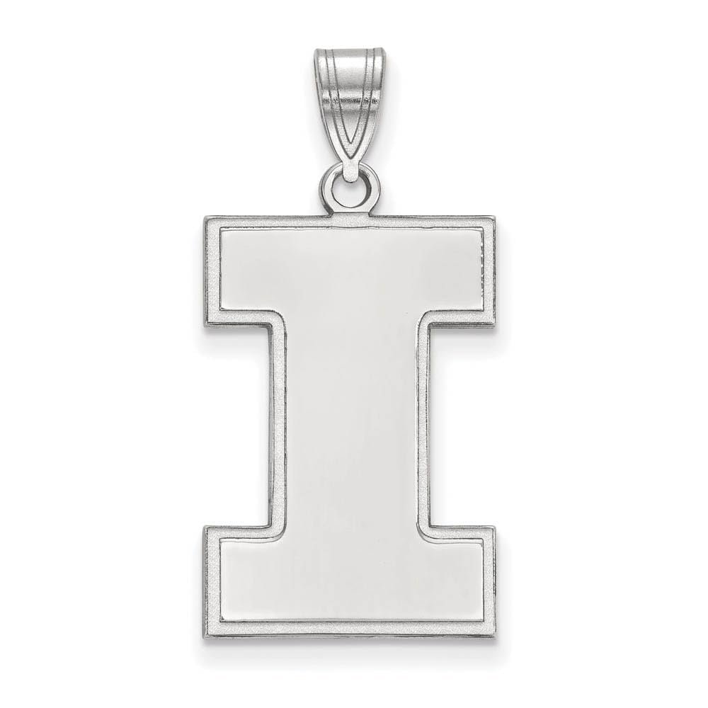 Illinois Extra Large (1 Inch) Pendant (14k White Gold)