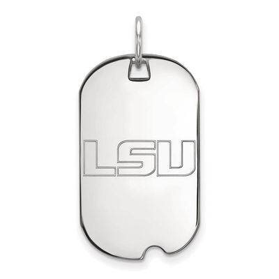 Sterling Silver LogoArt Louisiana State University Small Dog Tag