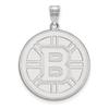 10k White Gold Nhl Logoart Boston Bruins Extra Large Pendant view 1