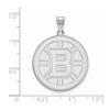 10k White Gold Nhl Logoart Boston Bruins Extra Large Pendant view 2