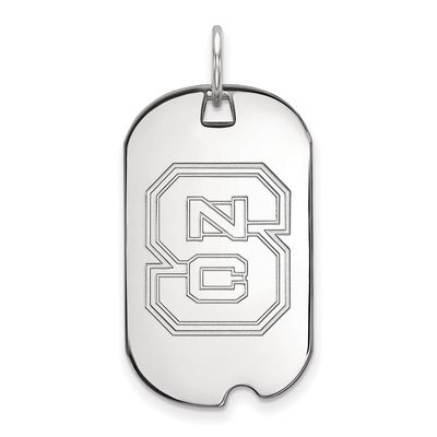 Sterling Silver LogoArt North Carolina State University Small Dog Tag