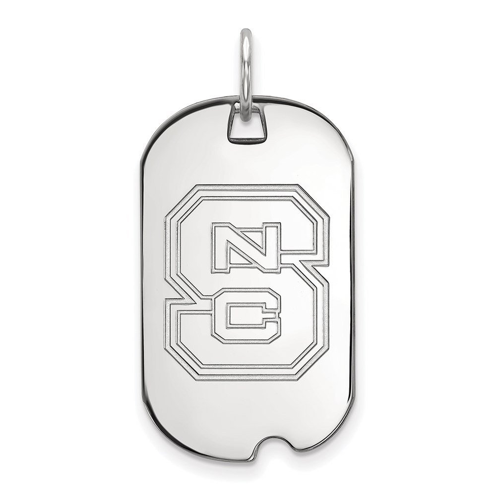 Sterling Silver LogoArt North Carolina State University Small Dog Tag