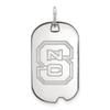 Sterling Silver LogoArt North Carolina State University Small Dog Tag view 1