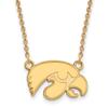 Iowa Small (1/2 Inch) Pendant w/Necklace (10k Yellow Gold) view 1