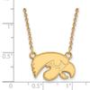 Iowa Small (1/2 Inch) Pendant w/Necklace (10k Yellow Gold) view 2