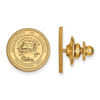 Illinois Crest Lapel Pin (14k Yellow Gold)