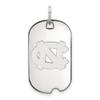 Sterling Silver LogoArt University of North Carolina Small Dog Tag view 1