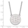 10k White Gold Nhl Logoart Boston Bruins Large Pendant Necklace view 2