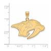 10k Yellow Gold Nhl Logoart Nashville Predators Large Pendant view 2