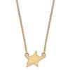 Dallas Stars Small (1/2 Inch) Pendant w/ Necklace (14k Yellow Gold) view 1