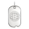 Sterling Silver NHL LogoArt Boston Bruins Small Dog Tag view 1