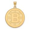 10k Yellow Gold Nhl Logoart Boston Bruins Extra Large Pendant view 1