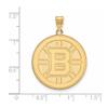 10k Yellow Gold Nhl Logoart Boston Bruins Extra Large Pendant view 2