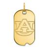 Sterling Silver w/GP LogoArt Auburn University Small Dog Tag view 1