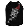 Santa Face with Snowflake Beard - Bling Rhinestone Christmas Dog Shirt, XL Black view 1