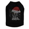 Papillon with Santa Hat - Bling Rhinestone Christmas Dog Shirt, 4XL Black view 1
