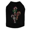 Candy Canes - Bling Rhinestone Christmas Dog Shirt, M Black view 1