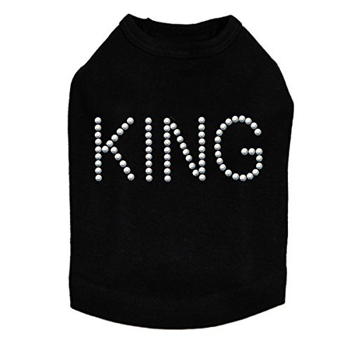 Bulldog Face (White) with Santa Hat - Bling Rhinestone Christmas Dog Shirt, XL Black