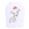 Italian Greyhound Face with Santa Hat - Bling Rhinestone Christmas Dog Shirt, 4XL White view 1
