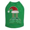 Christmas Elf - Bling Rhinestone Christmas Dog Shirt, 2XL Kelly Green view 1