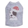 Pit Bull with Santa Hat - Bling Rhinestone Christmas Dog Shirt, XL Heather Gray view 1