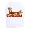 Merry Christmas Glitter Stars - Bling Rhinestone Christmas Dog Shirt, L White view 1