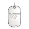 Sterling Silver LogoArt Virginia Tech Small Dog Tag view 1