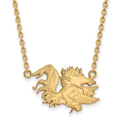 South Carolina Large (3/4 Inch) Pendant w/ Necklace (14k Yellow Gold)