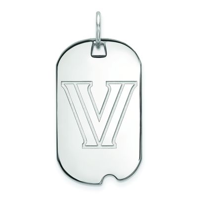 Sterling Silver LogoArt Villanova University Small Dog Tag