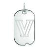 Sterling Silver LogoArt Villanova University Small Dog Tag view 1