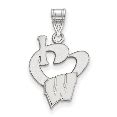 Sterling Silver LogoArt University of Wisconsin Small Dog Tag