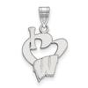 Sterling Silver LogoArt University of Wisconsin Small Dog Tag view 1