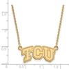 TCU Small (1/2 Inch) Pendant w/Necklace (10k Yellow Gold) view 2
