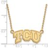 TCU Small (1/2 Inch) Pendant w/Necklace (10k Yellow Gold) view 3
