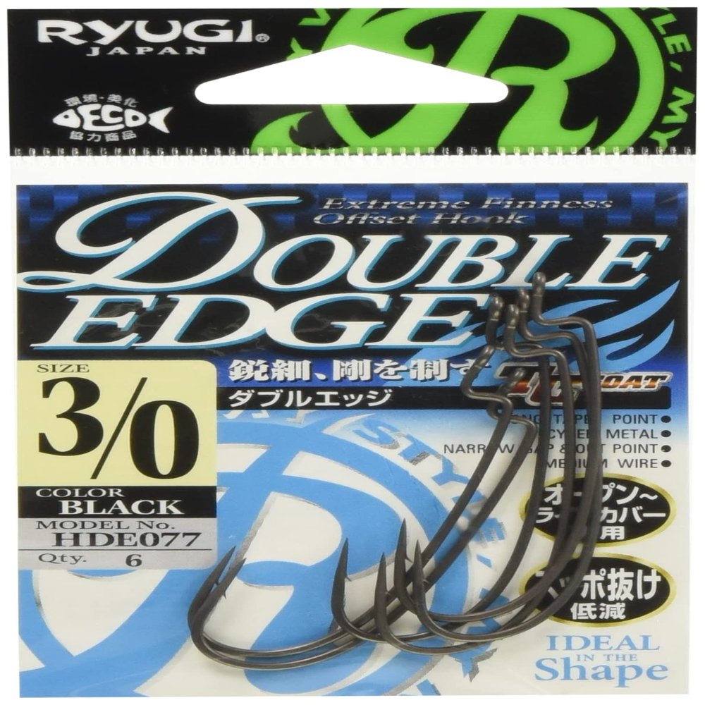 Ryugi Double Edge HDE077 Hook #3/0 Fish Hook