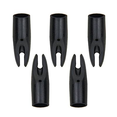 UP100 50 PCS Black/Yellow Archery Arrow Nock for Shaft Outer Diameter 6.9mm