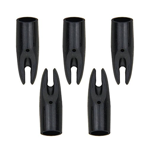 UP100 50 PCS Black/Yellow Archery Arrow Nock for Shaft Outer Diameter 6.9mm
