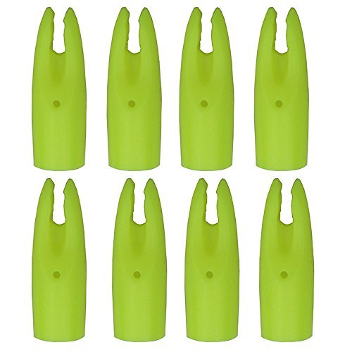 UP100 50 PCS Black/Yellow Archery Arrow Nock for Shaft Outer Diameter 6.9mm