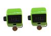 Jackie Pack of 2 Handheld 4 Digit Number Counter Mechanical Tally Lap Tracker Manual Clicker Green view 1
