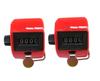 Jackie Pack of 2 Handheld 4 Digit Number Counter Mechanical Tally Lap Tracker Manual Clicker Red view 1