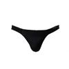 Summer thin ice silk thong, man sexy ultra-thin underwear T-back W47 (XL: 32'', Black) view 1