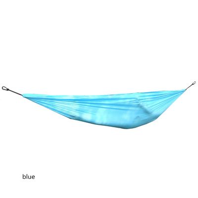 Double hammocklightweight portable parachute hammock, breathable,106in56in ,black, green, ,blue, orange (blue)