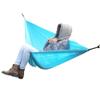 Double hammocklightweight portable parachute hammock, breathable,106in56in ,black, green, ,blue, orange (blue) view 2